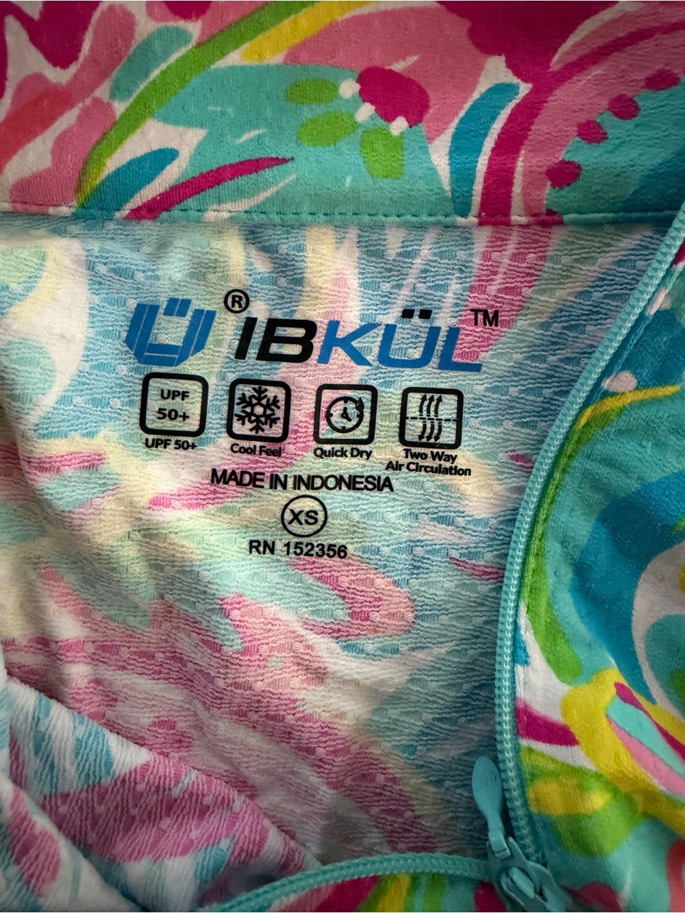 IBKUL Womens AUBREY CANDY PINK Long Sleeve Mock Golf Shirt Size XS Pickleball - Picture 6 of 8
